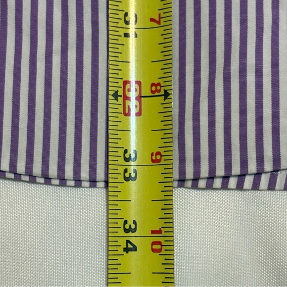 Brooks Brothers Eggplant and White Striped Dress Shirt Size 16 1/2 35 - Picture 6 of 9